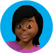 Icon of a Little Bridge character on a blue circle background