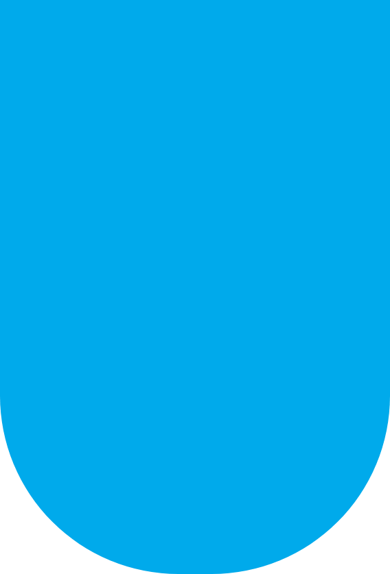 Blue rounded rectangle in Little Bridge blue