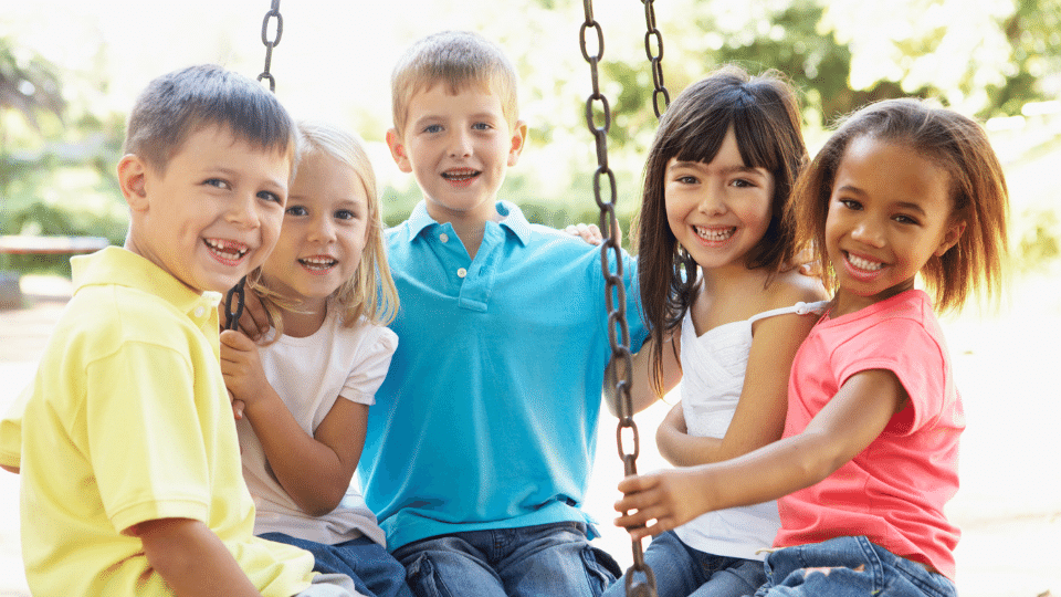 We can help your child learn English with one simple trick! So they can make friends, like these children